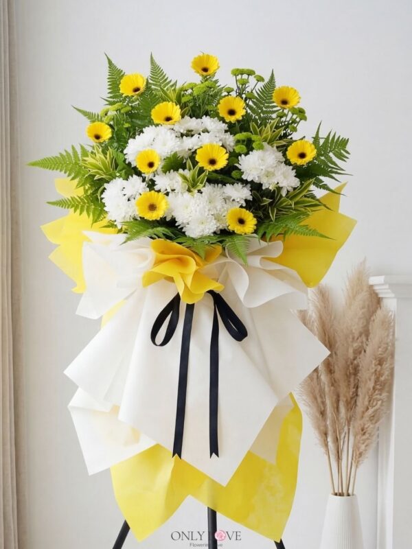 C88 Condolence Wooden Stand – Florist Bandar Kinrara
